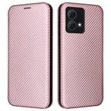 Motorola Moto G84 Hiilikuitukuvioitu Suojakuori Ruusukulta