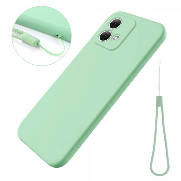 Motorola Moto G84 Kuoret hihnalla Silikoni Vihreä