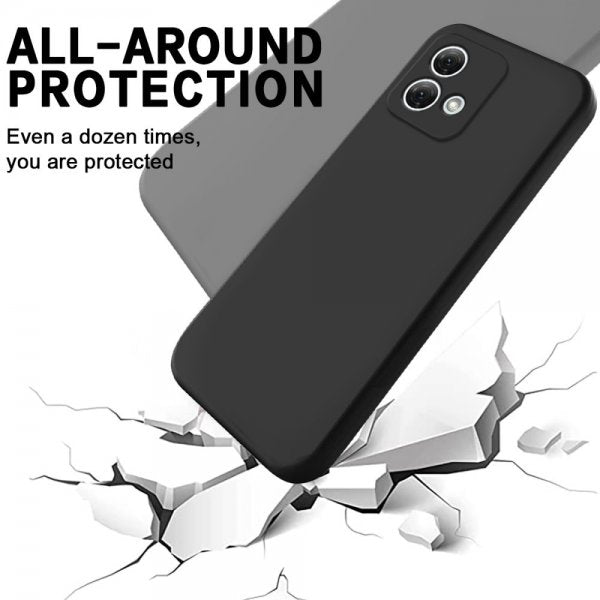 Motorola Moto G84 Kuoret hihnalla, silikoni, musta