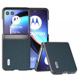 ABEEL Motorola Razr 40 Ultra Kuori Aitoa Nahkaa Vihreä