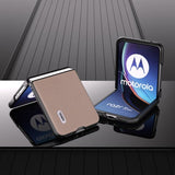 ABEEL Motorola Razr 40 Ultra Kuori Aito Nahka Pinkki