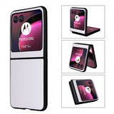 Motorola Razr 40 Ultra Kuori Hiilikuitukuvio Valkoinen