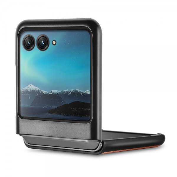 Motorola Razr 40 Ultra Kuori Hiilikuitutekstuuri Ruskea
