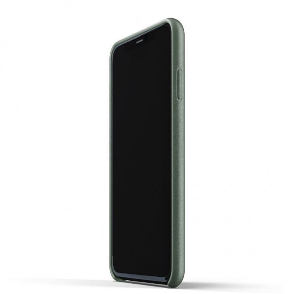 Mujjo iPhone 11 Pro Max -kuori, täysnahkainen, Slate Green