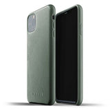 Mujjo iPhone 11 Pro Max -kuori, täysnahkainen, Slate Green