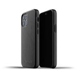 Mujjo iPhone 12 Mini Kuori, täysnahkainen, musta