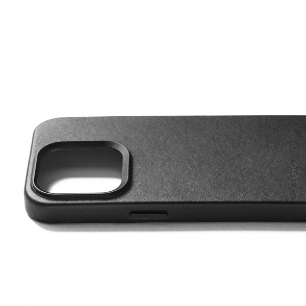 Mujjo iPhone 15 Pro Kuori Täysnahkainen Kotelo MagSafe Musta