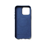 Mujjo iPhone 15 Pro Max Kuori Full Leather Wallet Case MagSafe Monaco Blue