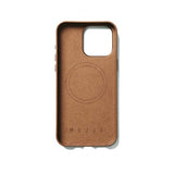 Mujjo iPhone 15 Pro Max -kotelo täysnahkainen lompakkokotelo MagSafe Dark Tan