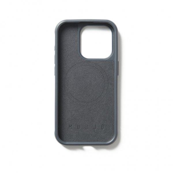 Mujjo iPhone 15 Pro -suojakuori Shield Case Steel Blue
