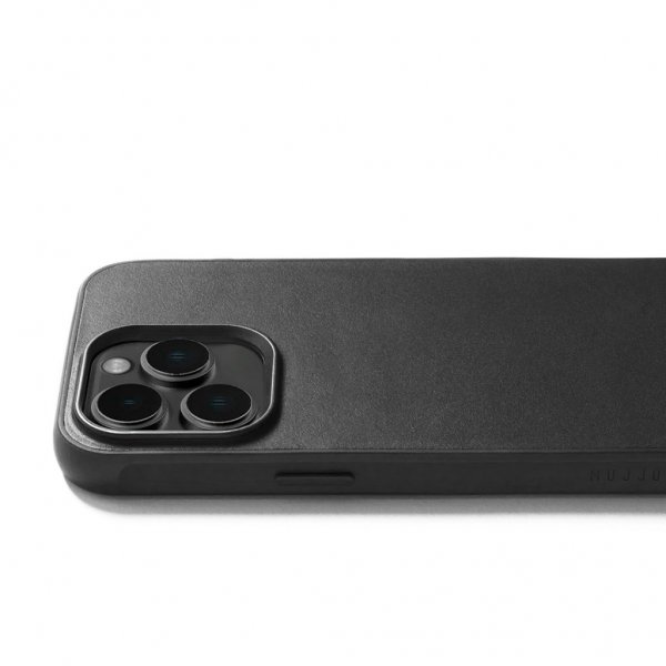 Mujjo iPhone 15 Pro Max Kuori Shield Case Musta