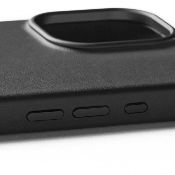 Mujjo iPhone 16 -kuori Täysnahkakotelo Musta