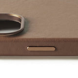 Mujjo iPhone 16 -suojakuori, täysnahka, Dark Tan