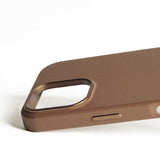 Mujjo iPhone 16 -suojakuori, täysnahka, Dark Tan
