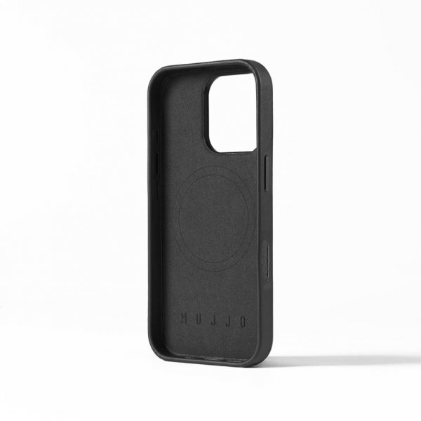 Mujjo iPhone 16 Pro Kuori, täysnahkainen, musta