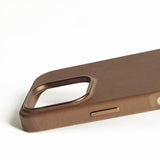Mujjo iPhone 16 Pro kuoret Full Leather Case Dark Tan