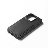 Mujjo iPhone 16 Pro Nahkakotelo Lompakolla Musta