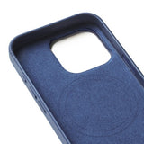 Mujjo iPhone 16 Pro Full Leather Wallet Case Monaco Blue