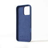 Mujjo iPhone 16 Pro Max -kotelo täysnahkainen Monaco Blue