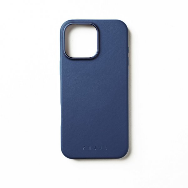 Mujjo iPhone 16 Pro Max -kotelo täysnahkainen Monaco Blue