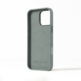 Mujjo iPhone 16 Pro Max -kotelo täysnahkaa, Green Smoke