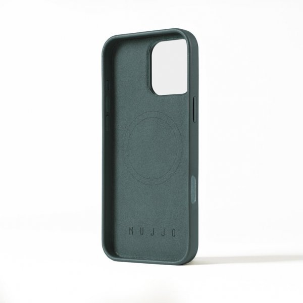 Mujjo iPhone 16 Pro Max -kotelo täysnahkaa, Livid Green
