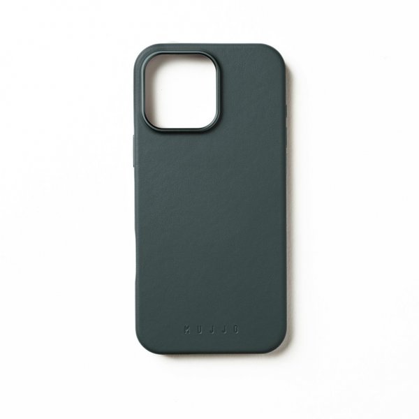 Mujjo iPhone 16 Pro Max -kotelo täysnahkaa, Livid Green