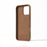 Mujjo iPhone 16 Pro Max -kotelo täysnahkaa, Dark Tan