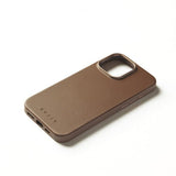 Mujjo iPhone 16 Pro Max -kotelo täysnahkaa, Dark Tan
