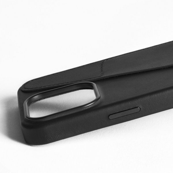 Mujjo iPhone 16 Pro Max -kotelo, täysnahkainen lompakkokotelo, musta