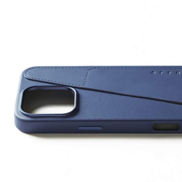 Mujjo iPhone 16 Pro Max Kuoret Täysnahkainen Lompakkokotelo Monaco Blue