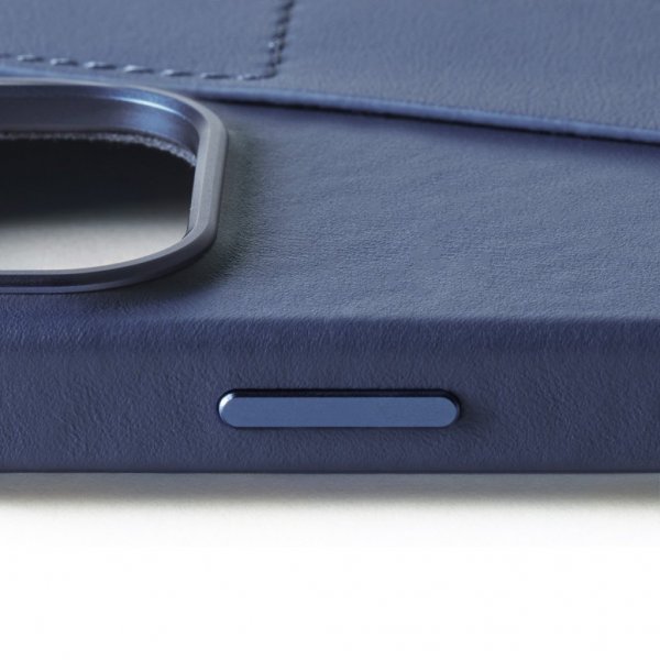 Mujjo iPhone 16 Pro Max Kuoret Täysnahkainen Lompakkokotelo Monaco Blue