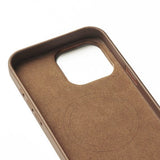 Mujjo iPhone 16 Pro Max -kotelo täysnahkainen lompakkokotelo, tummanruskea