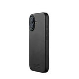 Mujjo iPhone 17 -suojakuori, kokonahkainen, MagSafe, musta