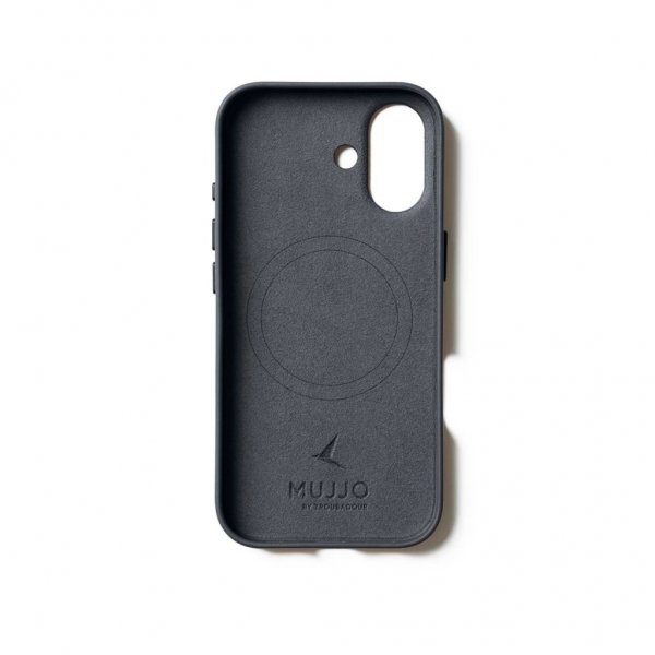Mujjo iPhone 17 -kuori, täysnahkainen, MagSafe, Basalt