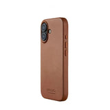 Mujjo iPhone 17 -kotelo, täysin nahkainen, MagSafe, Tan