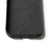 Mujjo iPhone 17 Pro -täysnahkakotelo MagSafe Musta