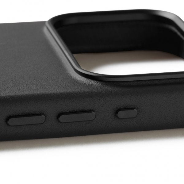 Mujjo iPhone 17 Pro -täysnahkakotelo MagSafe Musta