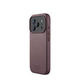 Mujjo iPhone 17 Pro Skal Full Leather Case MagSafe Bronze Red