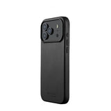 Mujjo iPhone 17 Pro Max Kuori Täysnahkainen Kotelo MagSafe Musta