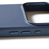 Mujjo iPhone 17 Pro Max -suojakuori täydellä nahalla MagSafe Monaco Blue