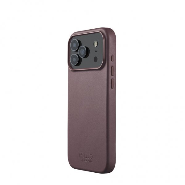 Mujjo iPhone 17 Pro Max Kuori Täysnahkainen Suojakotelo MagSafe Bronze Red