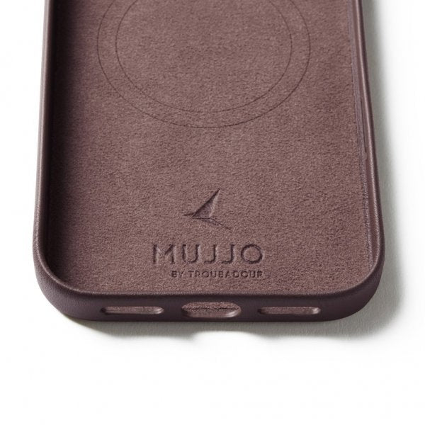 Mujjo iPhone 17 Pro Max Kuori Täysnahkainen Suojakotelo MagSafe Bronze Red
