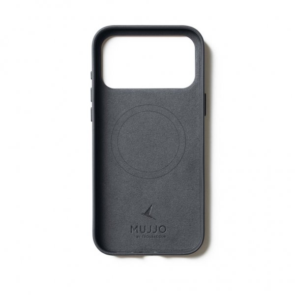 Mujjo iPhone 17 Pro Max -kuori, täysnahkainen, MagSafe, Basalt