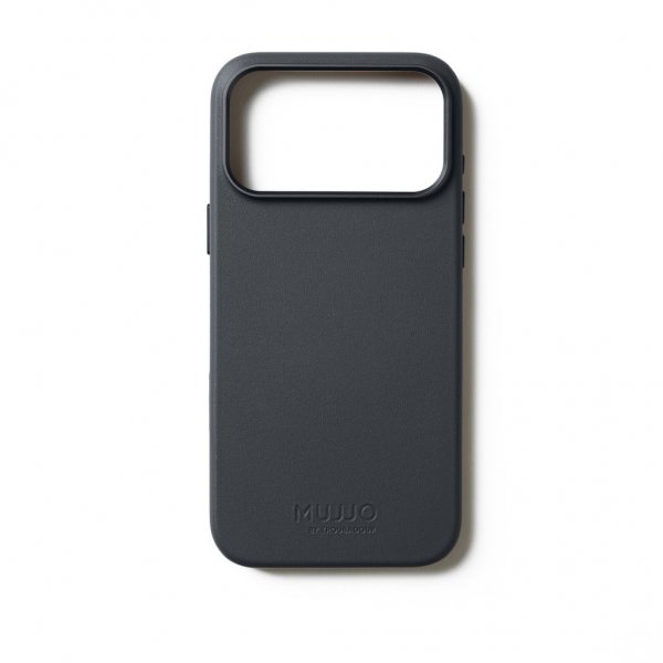 Mujjo iPhone 17 Pro Max -kuori, täysnahkainen, MagSafe, Basalt