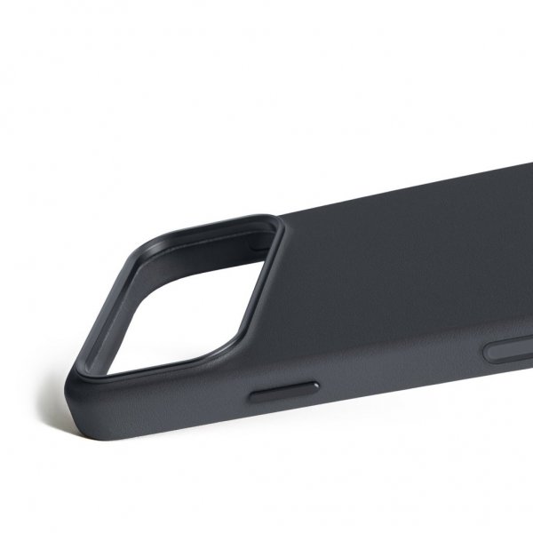 Mujjo iPhone 17 Pro Max -kuori, täysnahkainen, MagSafe, Basalt