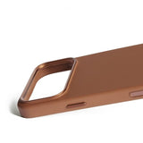 Mujjo iPhone 17 Pro Max -täysnahkakotelo MagSafella, ruskea