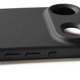 Mujjo iPhone Air-kotelo, täysnahkainen MagSafe-yhteensopiva suojakuori, musta
