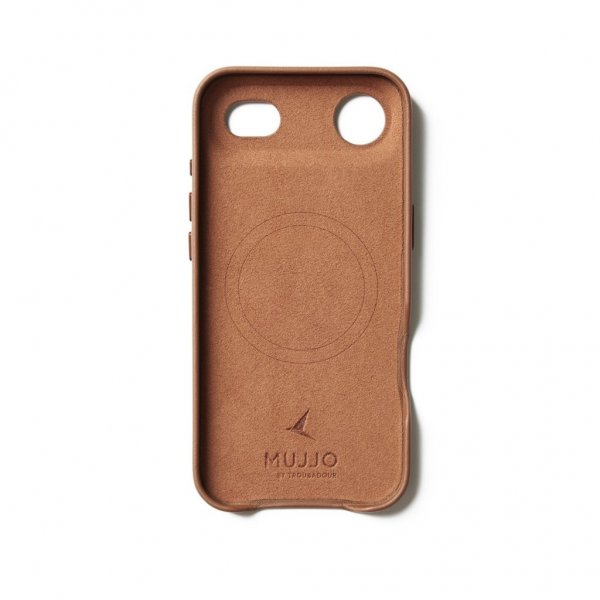 Mujjo iPhone Air-kuori, täysnahkainen, MagSafe, Tan