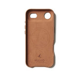 Mujjo iPhone Air-kuori, täysnahkainen, MagSafe, Tan